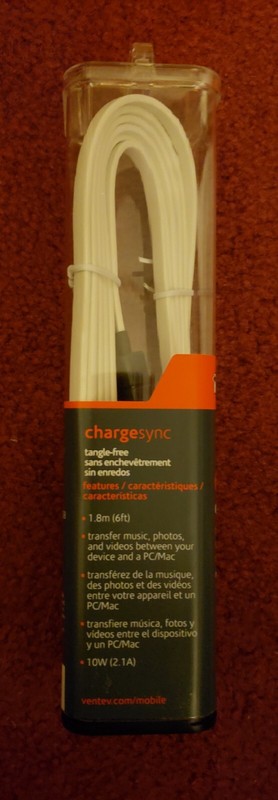 ChargeSync Micro Usb Cable 6-feet Long White New In Box gallery