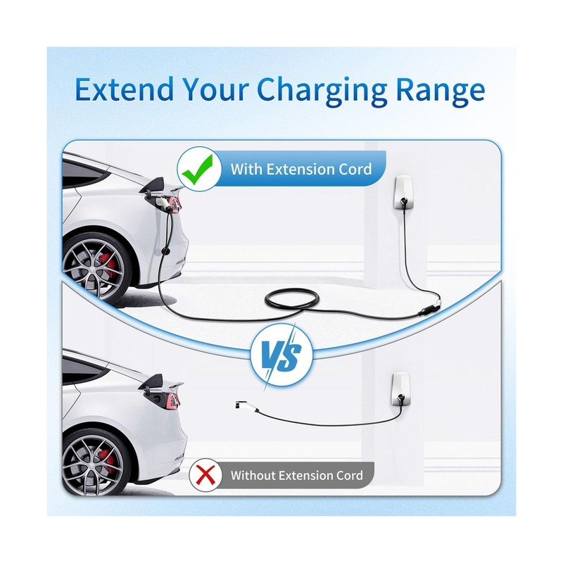 50A 40FT J1772 EV Extension Cable, Level 2 EV Charger Extension Cord, Heavy-D... gallery