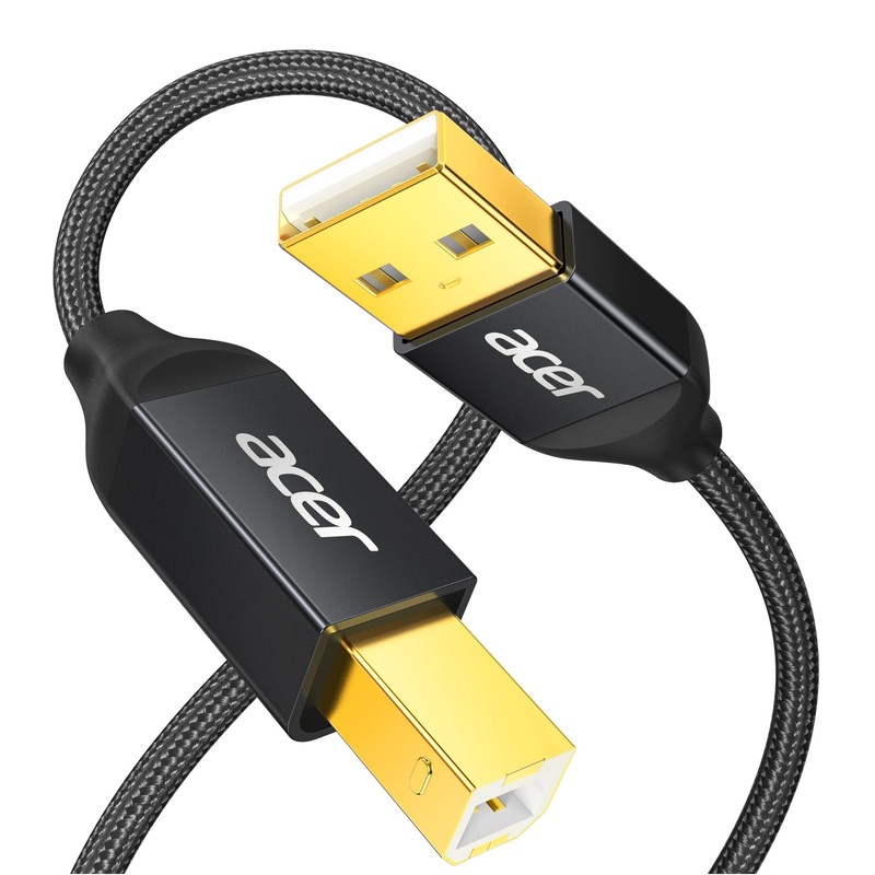 Printer Cable 15ft, USB A to USB B Cable, High Speed Nylon Scanner Printer Co…