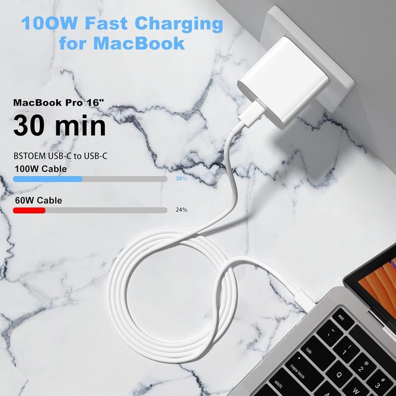 60W PD Type USB C To USB C Fast Charger Data Cable For iPhone 15 16 iPad Pro Lot gallery