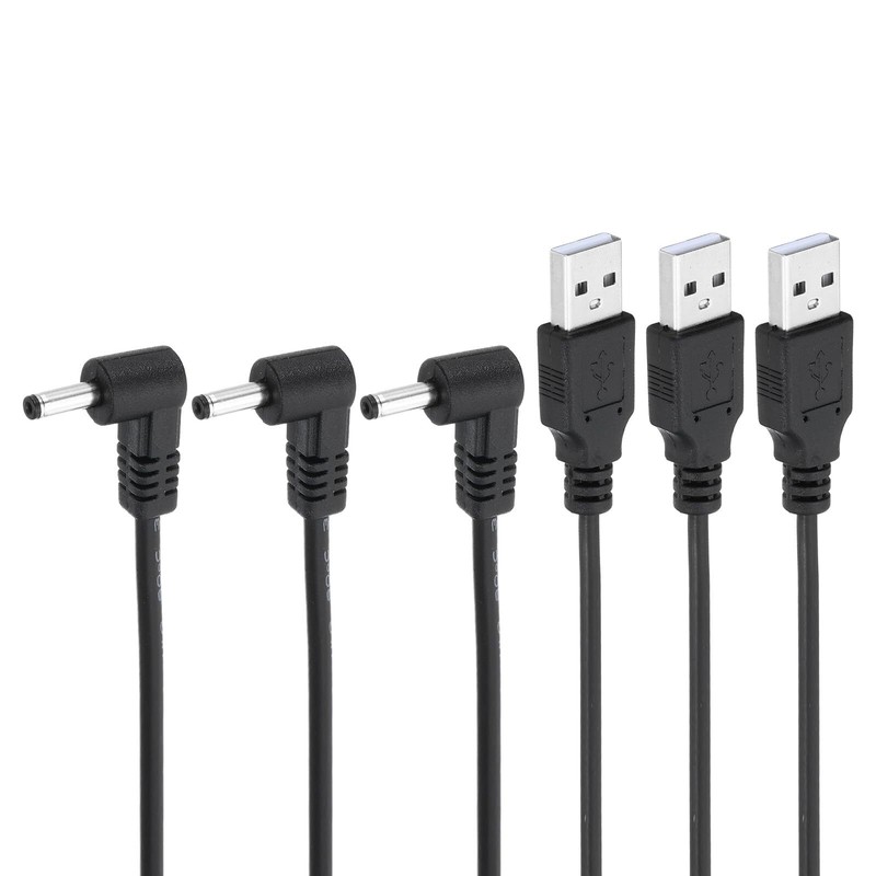 3Ft USB 2.0 A to DC 3.5×1.35mm 90 Degree Angle Barrel Jack Power Cable 3pcs W…