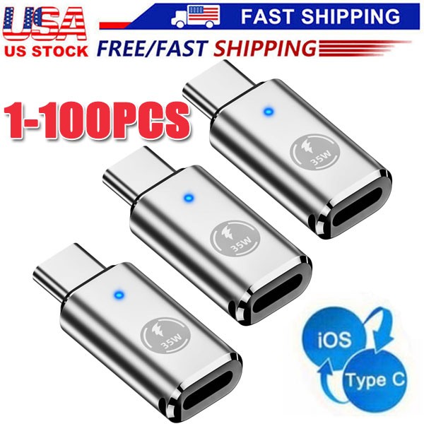 35W USB-C Male to iOS Female Adapter + lanyard For iPhone 16 15 Pro Max Plus lot