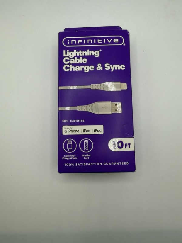 USB Cable, Lighting charger Infinitive 10ft new Factory Sealed