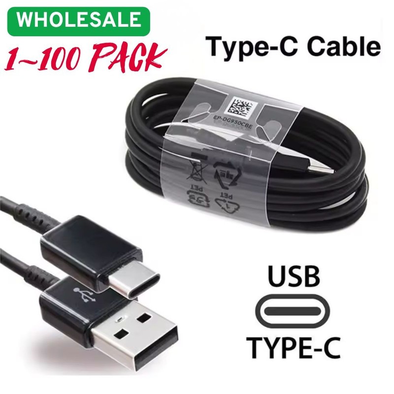 For Samsung Galaxy S24 S23 S22 S21 S20 S10 S9 Fast Charger 4FT Type-C Cable Lot