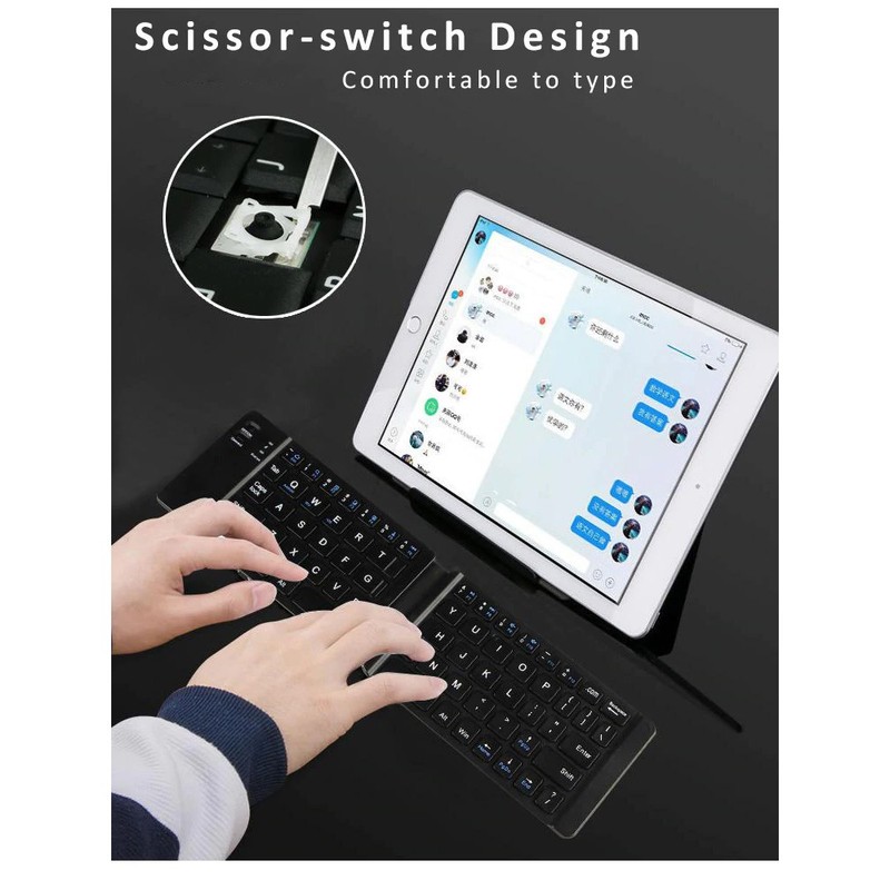 For Motorla Razr/Ultra/Plus - Wireless Keyboard Folding Rechargeable Portable gallery