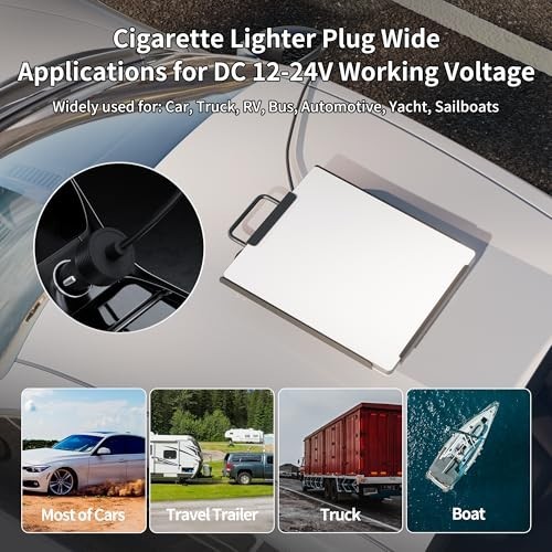 Mini Cable Car Adapter & Step Up Converter, 12V Power Cable with Cigarette Plug, gallery