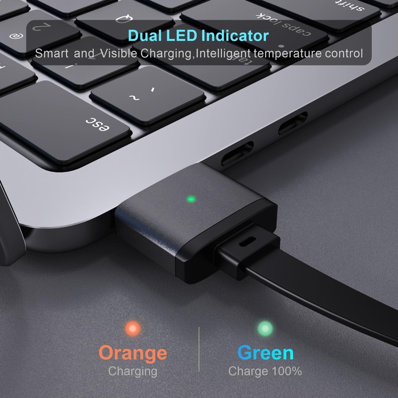 140W USB-C to Magnetic 3 Cable, 5.3FT Compatible with Magsafe 3 Cable for Mac... gallery