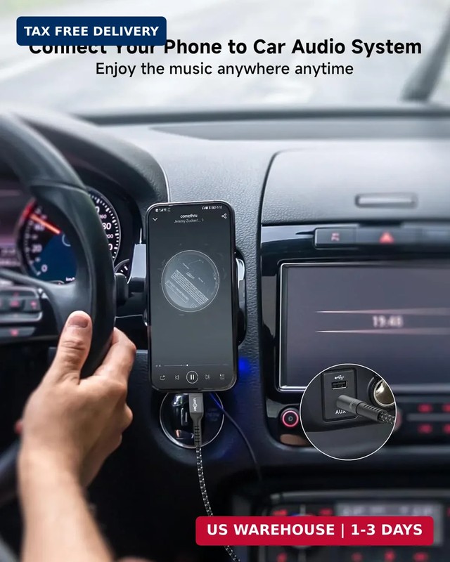 [4FT 2 Packs] USB C to 3.5mm Audio Aux Jack Cable,Type C to 3.5mm Headphone Car gallery