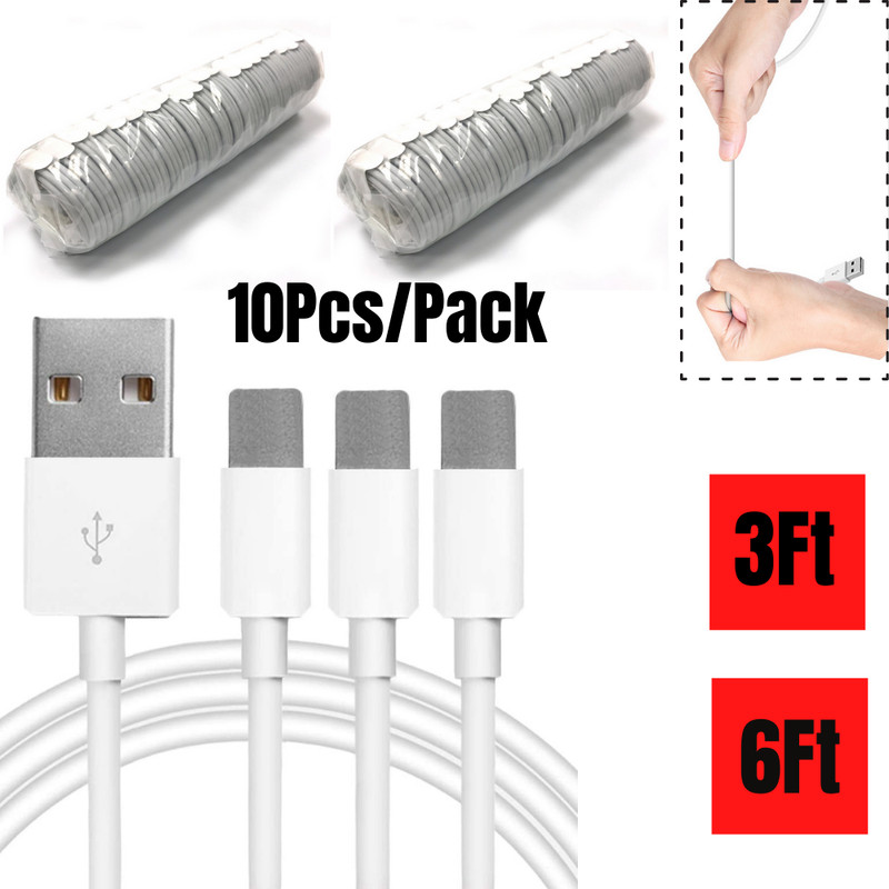 1/10 PACK USB Fast Charger Cable Cord Lot For Apple iPhone 5 6 7 8 X 11 12 13 14 gallery
