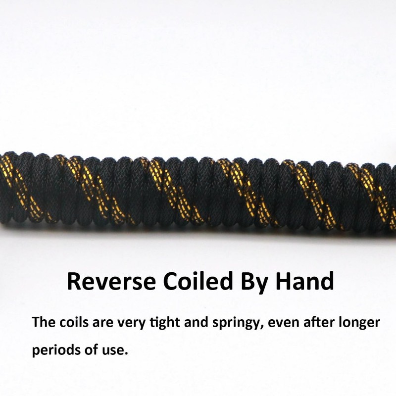 Reverse Coiled Type-C Cable for Gaming Keyboard, Double-Sleeved Mechanical Ke... gallery