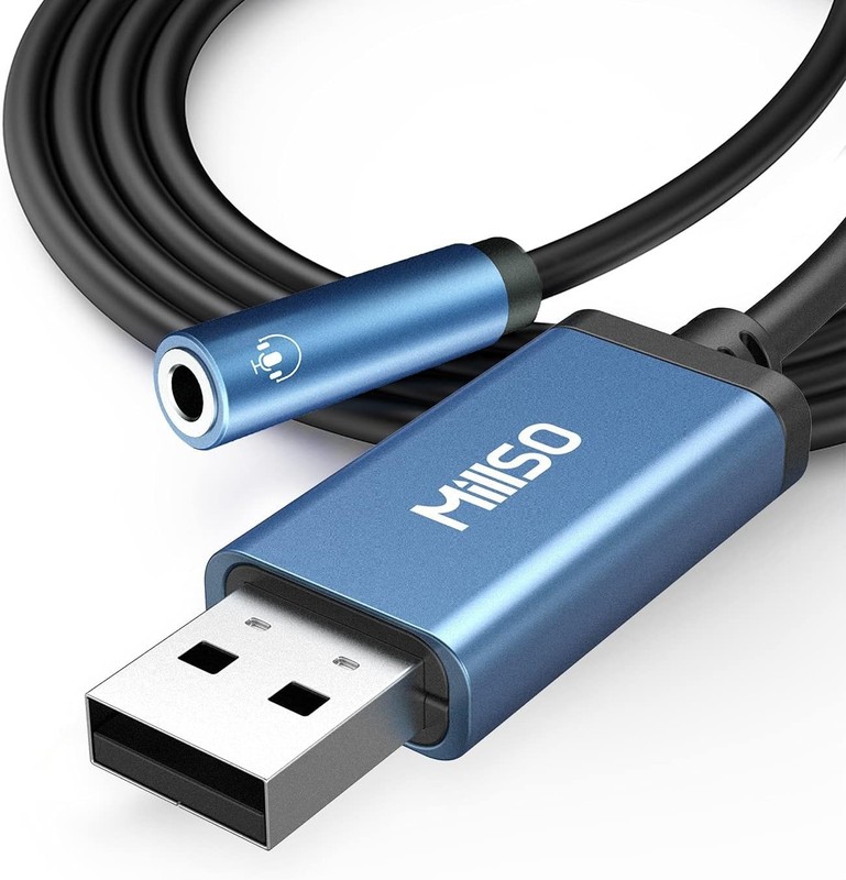 USB to 3.5mm Audio Jack Converter - Sapphire Blue gallery