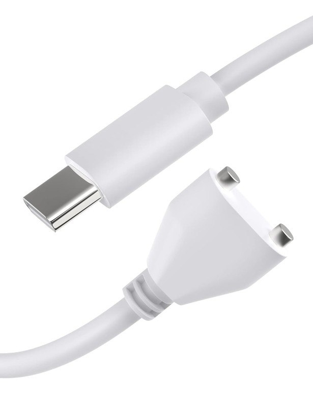 Bicmice 10mm USB C DC Charger Cable 2.6Ft Magnetic Replacement 10mm, White