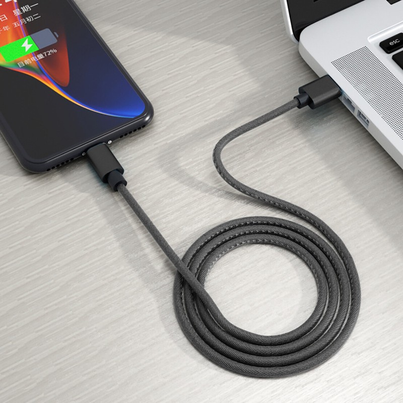 3-Pack 6Ft Fast Charger Cable For iPhone14 13 12 11 XR X/ProMax Denim Weave Cord