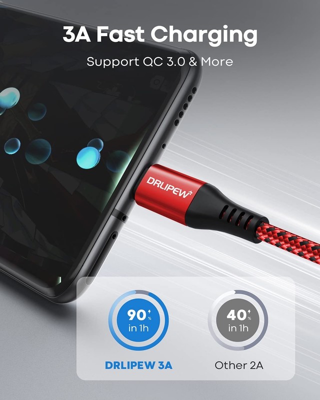 USB Type C Cable 3A Fast Charging(3ft 4Pack), USB to USB C Cable Nylon Braided gallery
