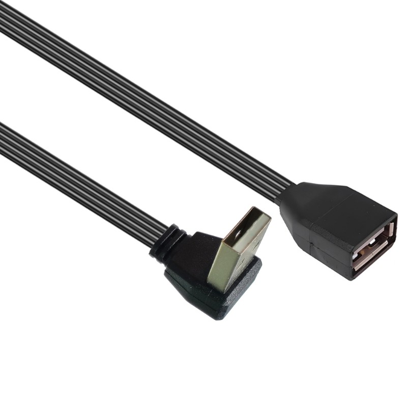 Right Angle/Straight Head USB 2.0 Male to Female Cable for Keyboards and Printer