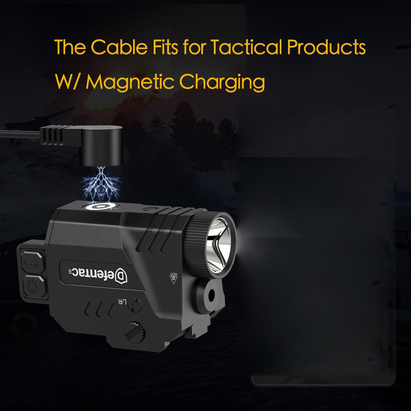 DEFENTAC USB Magnetic Charging Cable Compatible with Tactical Products W/Magneti gallery