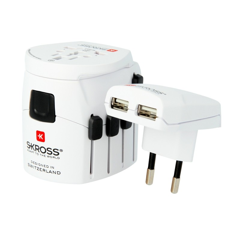 Skross World Travel Pro Plus USB White Charging Adapter gallery