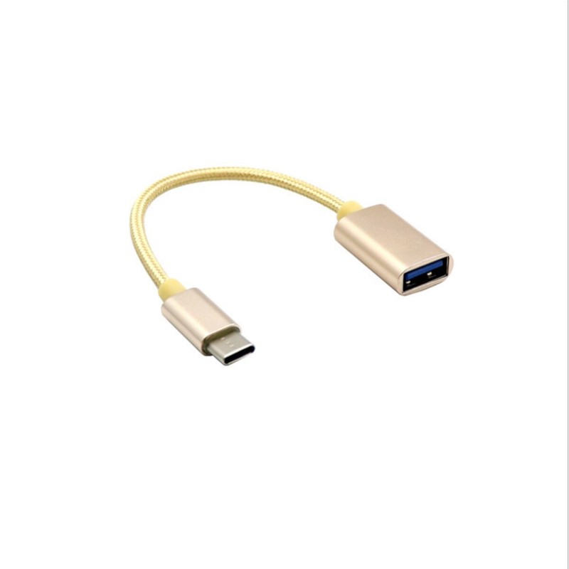 New Braided USB 3.1 Type C Male to USB 2.0 Type A Female OTG Data Adapter Cable