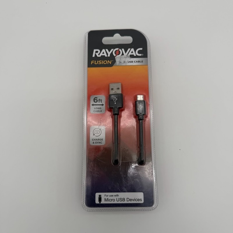 Rayovac Fusion - Micro USB Cable - 6ft Long Cable - Charge & Sync - black gallery