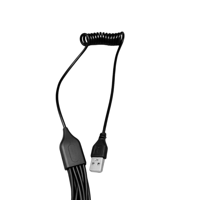 10-Way USB Charging Adapter Cable Spring Coiled Wire Support Quick Data Sync gallery