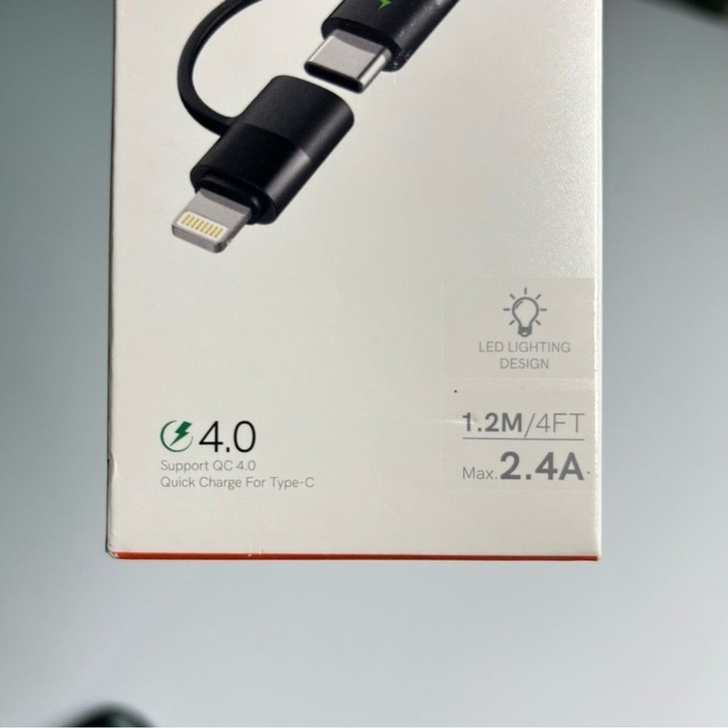 NWOT Mcdodo 2-in-1 Quick Charge Data Cable Android Type C & Apple Lighting 4FT gallery