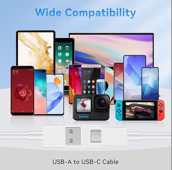 High Quality Premium Real Type C USB 3.1 to USB A 2.0 Male Cable 12ft for Phone gallery