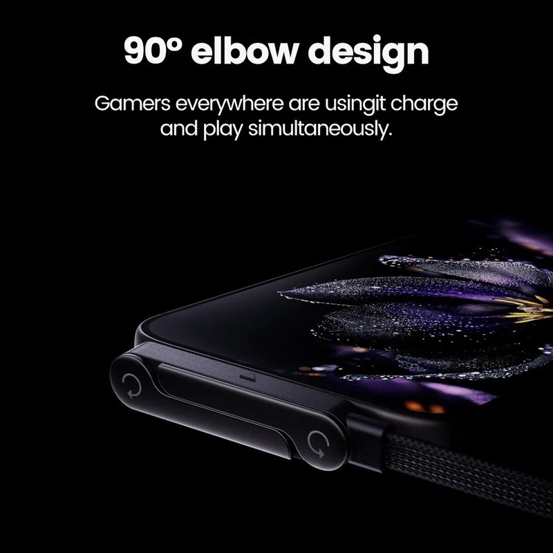 USB C Charging Cable 240W Fast Charge Data Wire with Phone Stand Type C Foldable gallery