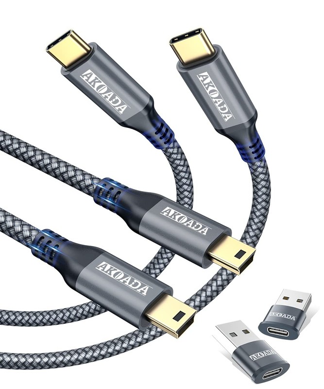 2 Pack Mini B to USB C Cable 10ft, USB C to Mini USB Cable Charging Cord for …