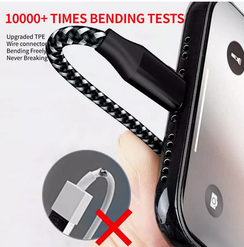 3/6Pack Fast Charger Cable Heavy Duty For iPhone 13 12 11 X XR 8 7 Charging Cord gallery