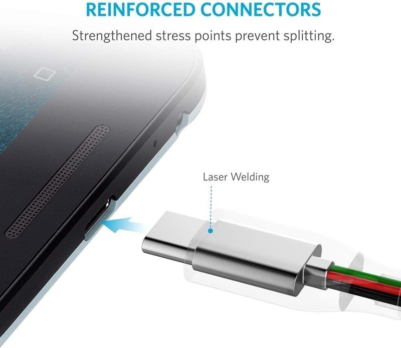 6ft Nylon USB C Charger Cable - Tangle-Free, 5 Gbps Transfer Speed, 56K Resistor gallery