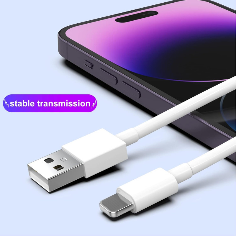 6X USB Data Fast Charger Cable 3/6FT Cord Lot For Apple iPhone X 11 12 13 14 MAX gallery