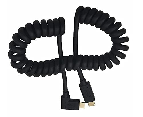 USB C Cable, USB-C Male to Male Coiled Spring Spiral Cable, 3A 10Gbps Fast Ch... gallery