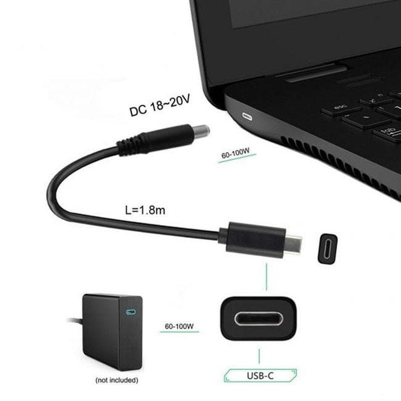 CY Cable Type C USB-C Input Source 65W to DC 4.0x1.3mm Power Charge Cable 19.... gallery