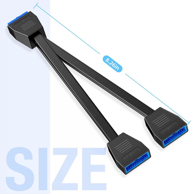 USB 3.0 Header Splitter Extension Cable, Motherboard USB 3.0 Internal Hub Spl... gallery