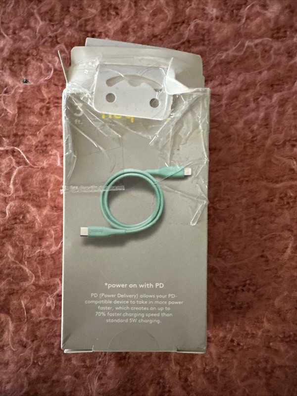 3' USB-C Cable - heyday blue iPhone iPad
