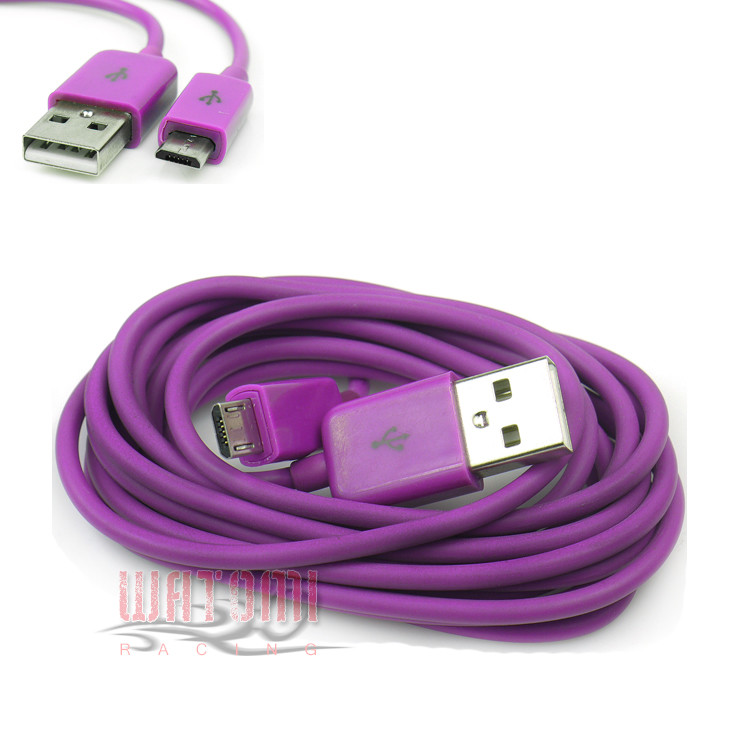 50X 6FT MICRO USB DATA SYNC CHARGER CABLE PURPLE NOKIA LUMIA 1020 LG OPTIMUS G2