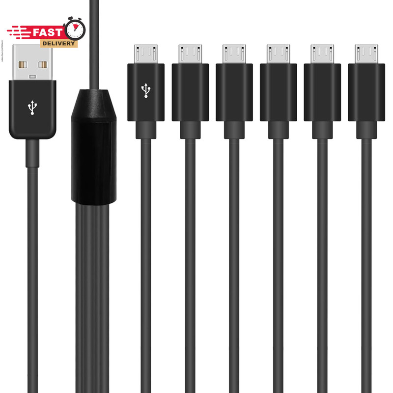 Poyiccot Micro USB Splitter Cable, Multi 6 in 1 USB 2.0 Type a Male to 6 Micro U
