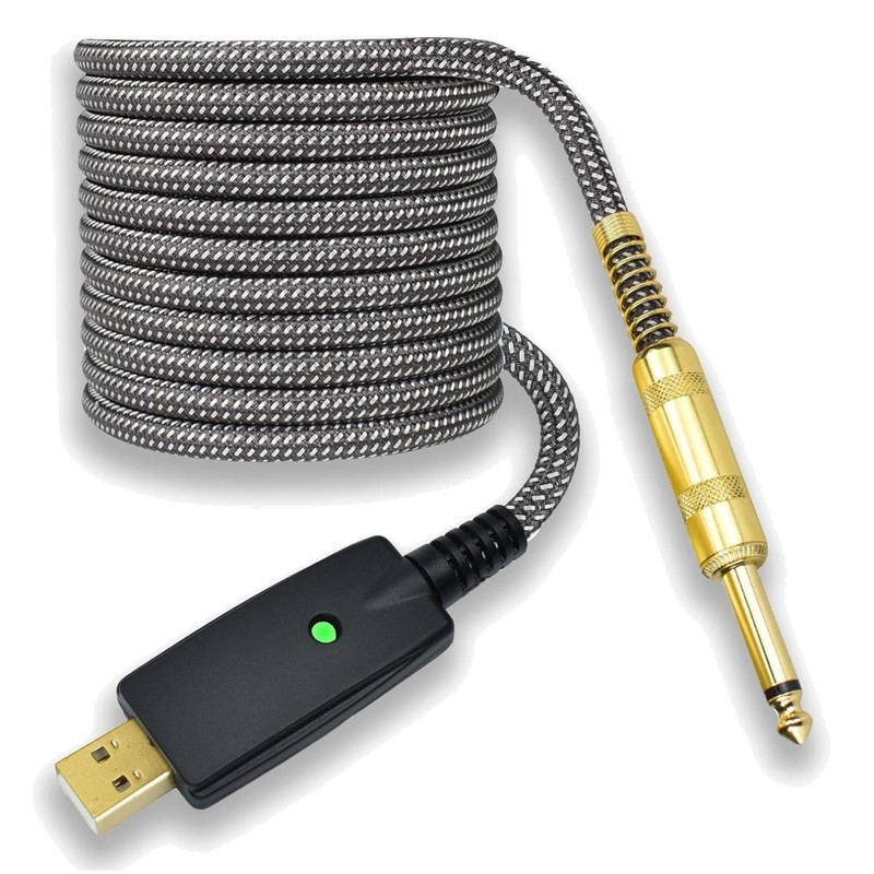 Plug and Play 10ft Guitar to USB Recording Cord