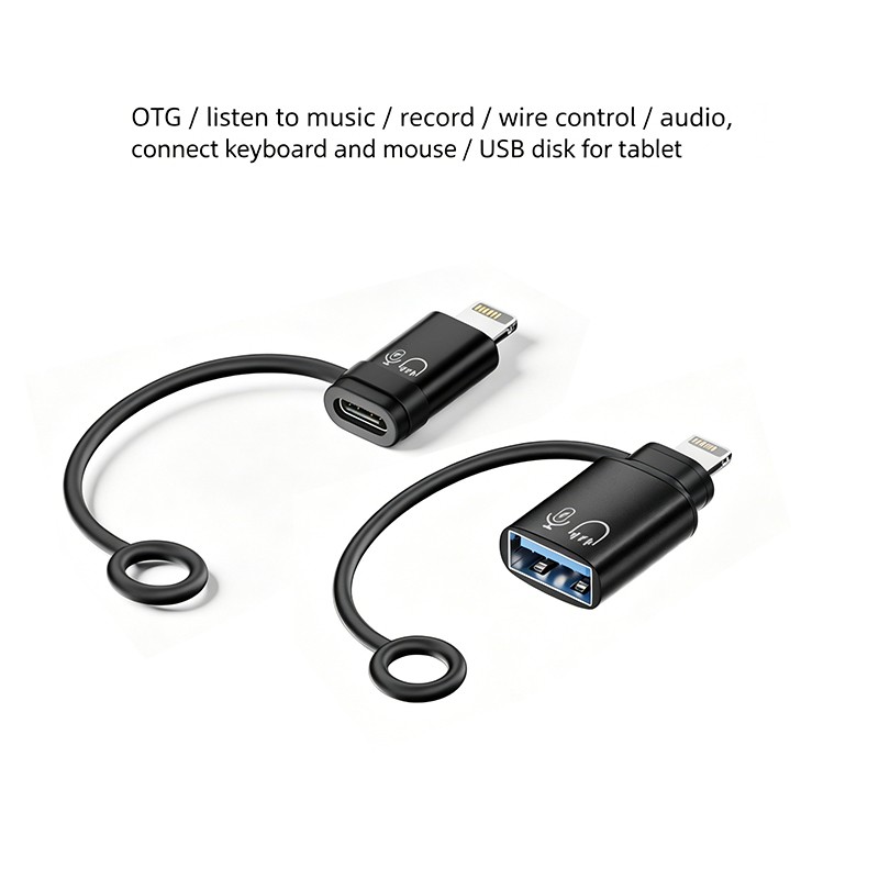 USB Type C to IOS 8 Pin OTG Adapter PD Fast Charging/Data Sync for iPhone iPad gallery