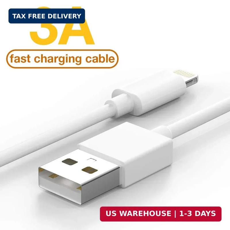 iPhone Charger 5 Pack 10 ft USB Lightning Cable Apple Mfi Certified Cable Fast C gallery
