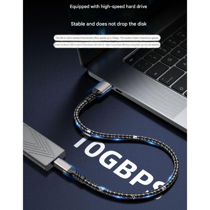 Fast 10Gbps 60W Type C Charging Cable for Photographers and Commuters in Car gallery