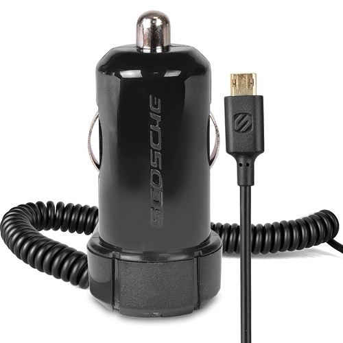 Scosche EZC12 12W Reversible Micro USB Car Charger w/StrikeDrive EZTIP Connector