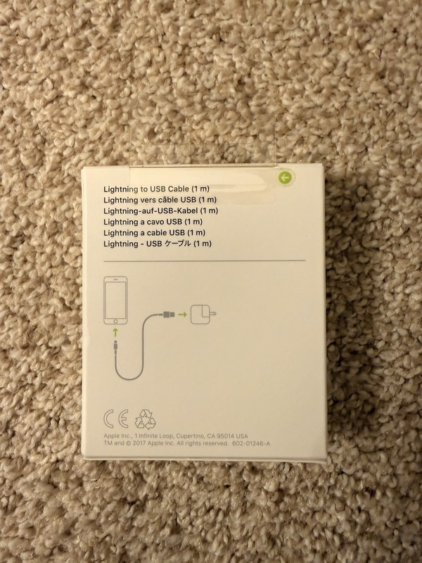 Genuine OEM Apple Lightning to USB Cable, Model A1480 | MD818AM/A (New) gallery