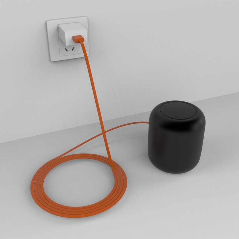 Orange 3.3ft Micro USB Charging Cable with Fitbit Charge 3/2/Flip 4/Pulse 2/F... gallery
