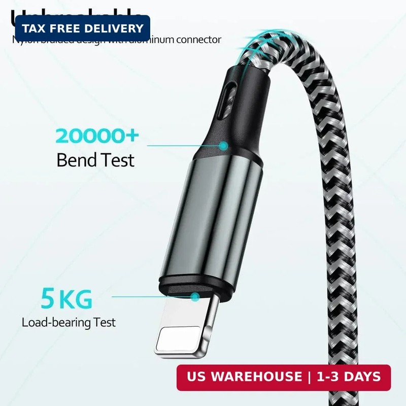 Puxnoin Multi Charging Cable 6FT 2Pack Multi Charger Cable 4 in 1 Universal Mult gallery