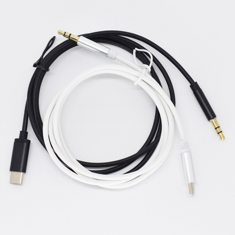5pcs 1M/3.3ft USB C Type C to 3.5mm Male Stereo Audio Aux Cord Cable Black White gallery
