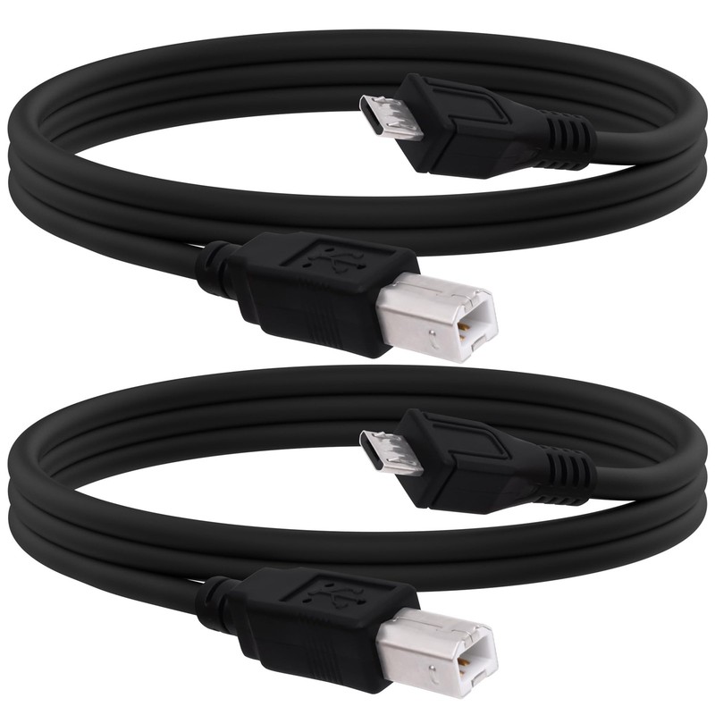 2 PCS 1.5M Micro USB 5pin Male To Standard USB Type B Male OTG Printer Cable