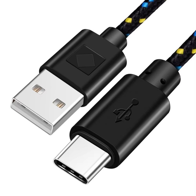 Braided USB-C Cable Fast Charging Data Sync Cord 1M 2M 3M for Samsung