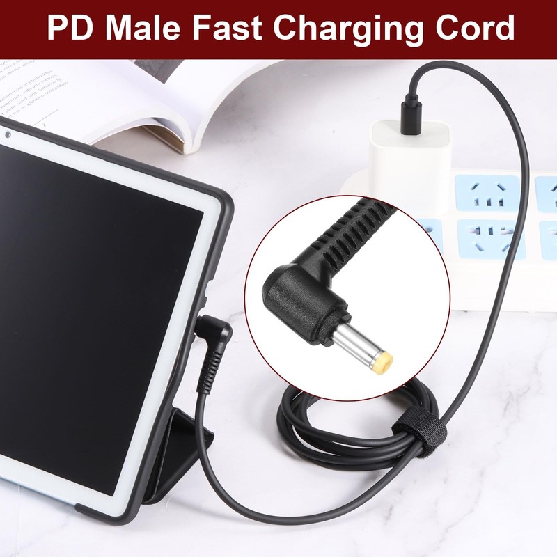 5FT USB to DC PD Power Fast Charging Cable, 4.8mm x 1.7mm 65W/12V DC Power Ca... gallery