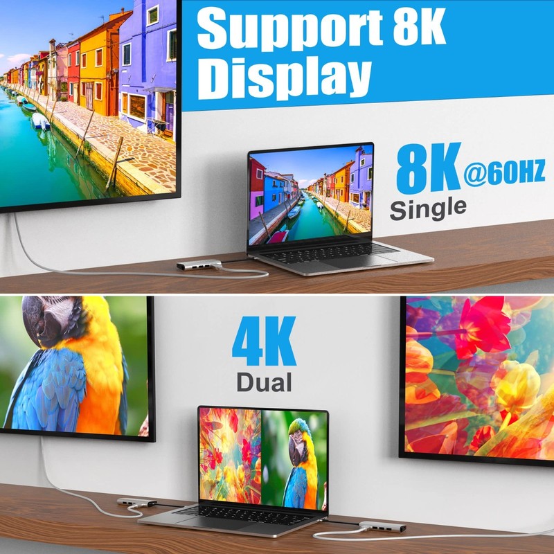 40Gbps USB4 Cable, Short USB C to USB C, Thunderbolt 4/3 Compatible, 8K Display gallery